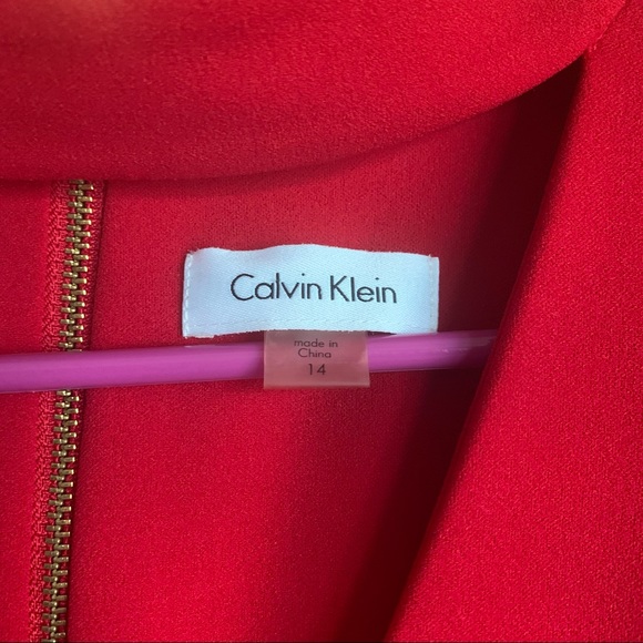 Red Calvin Klein Cut Out Dress - Size 14 - Worn 1 - Picture 2 of 6